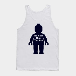 Minifig with 'No Real Than You Are' Slogan Tank Top